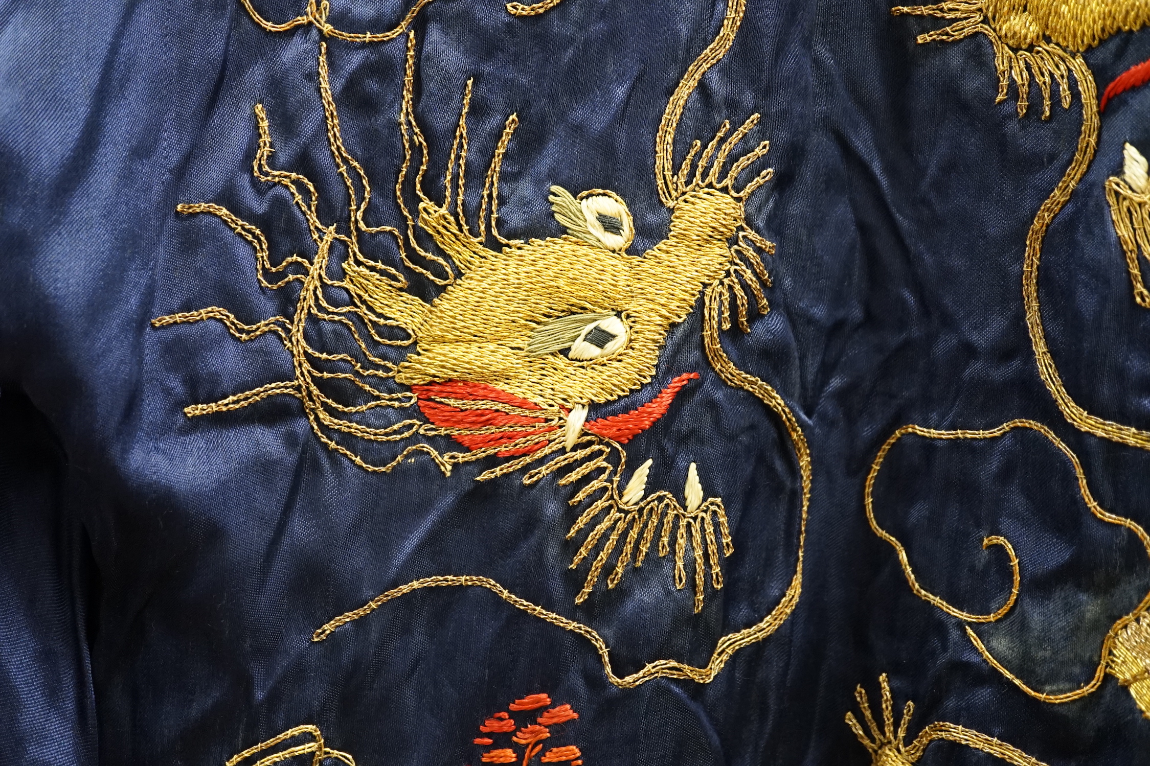 A Japanese ‘dragon’ robe with gold thread